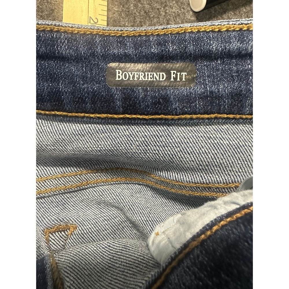 Judy Blue Billie Bleach Splash Boyfriend Jeans Blue High Rise Plus Size 15 / 32 - Picture 8 of 15